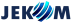 logo de jekom, ou le o est remplacé par une planète bleue